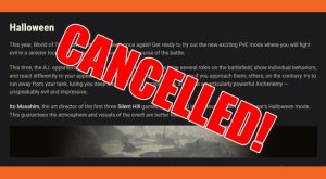 Read more about the article Halloween Cancelled! Wargaming Fails Again!